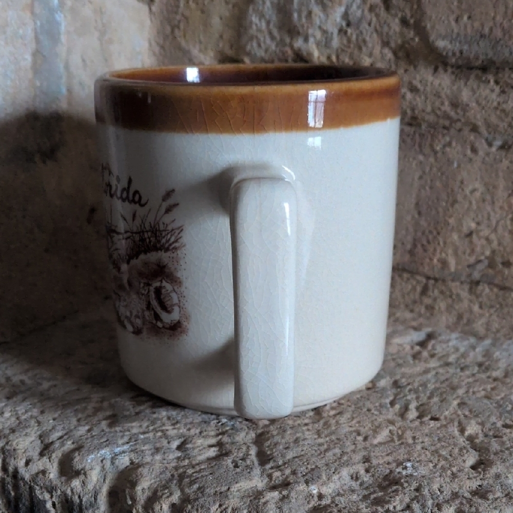 Vintage Seagull, Ocean, Sailboat, & Beach Florida Themed Stoneware Ceramic Mug - Picture 4 of 11